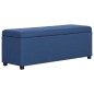 Bank mit Staufach 116 cm Blau Polyester Bank mit Staufach 116 cm Blau Polyester