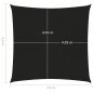 vidaXL Sonnensegel 160 g/m² Schwarz 4,5x4,5 m HDPE vidaXL Sonnensegel 160 g/m² Schwarz 4,5x4,5 m HDPE