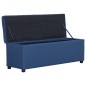 Bank mit Staufach 116 cm Blau Polyester Bank mit Staufach 116 cm Blau Polyester