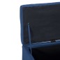 Bank mit Staufach 116 cm Blau Polyester Bank mit Staufach 116 cm Blau Polyester