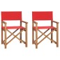 vidaXL Regiestühle 2 Stk. Klappbar Rot Massivholz Teak vidaXL Regiestühle 2 Stk. Klappbar Rot Massivholz Teak