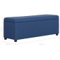 Bank mit Staufach 116 cm Blau Polyester Bank mit Staufach 116 cm Blau Polyester