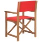 vidaXL Regiestühle 2 Stk. Klappbar Rot Massivholz Teak vidaXL Regiestühle 2 Stk. Klappbar Rot Massivholz Teak