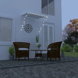 vidaXL Einziehbare Markise mit LED 150×150 cm Creme