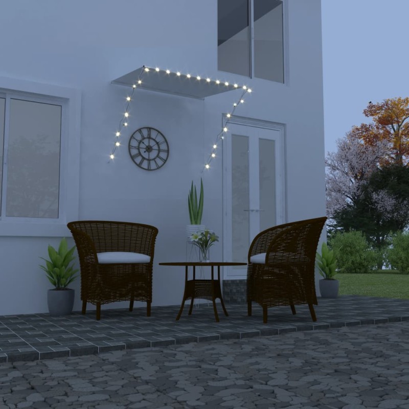 vidaXL Einziehbare Markise mit LED 150×150 cm Creme vidaXL Einziehbare Markise mit LED 150×150 cm Creme