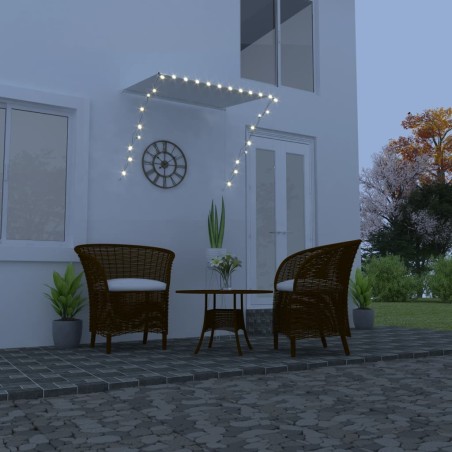 vidaXL Einziehbare Markise mit LED 150×150 cm Creme