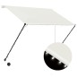 vidaXL Einziehbare Markise mit LED 150×150 cm Creme vidaXL Einziehbare Markise mit LED 150×150 cm Creme