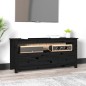 vidaXL TV-Schrank Schwarz 114x35x52 cm Massivholz Kiefer vidaXL TV-Schrank Schwarz 114x35x52 cm Massivholz Kiefer