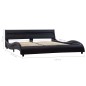 Bettgestell mit LED Schwarz Kunstleder 120x200 cm Bettgestell mit LED Schwarz Kunstleder 120x200 cm