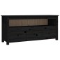 vidaXL TV-Schrank Schwarz 114x35x52 cm Massivholz Kiefer vidaXL TV-Schrank Schwarz 114x35x52 cm Massivholz Kiefer