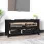 vidaXL TV-Schrank Schwarz 114x35x52 cm Massivholz Kiefer vidaXL TV-Schrank Schwarz 114x35x52 cm Massivholz Kiefer
