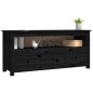 vidaXL TV-Schrank Schwarz 114x35x52 cm Massivholz Kiefer vidaXL TV-Schrank Schwarz 114x35x52 cm Massivholz Kiefer