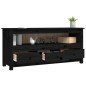 vidaXL TV-Schrank Schwarz 114x35x52 cm Massivholz Kiefer vidaXL TV-Schrank Schwarz 114x35x52 cm Massivholz Kiefer