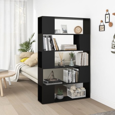 vidaXL Bücherregal Raumteiler Schwarz 100x24x155 cm Holzwerkstoff