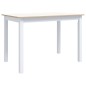 vidaXL Esstisch Weiß und Braun 114x71x75 cm Gummiholz Massiv vidaXL Esstisch Weiß und Braun 114x71x75 cm Gummiholz Massiv
