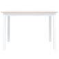 vidaXL Esstisch Weiß und Braun 114x71x75 cm Gummiholz Massiv vidaXL Esstisch Weiß und Braun 114x71x75 cm Gummiholz Massiv