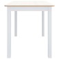 vidaXL Esstisch Weiß und Braun 114x71x75 cm Gummiholz Massiv vidaXL Esstisch Weiß und Braun 114x71x75 cm Gummiholz Massiv