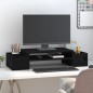 vidaXL Monitorständer Schwarz 70x27,5x15 cm Massivholz Kiefer vidaXL Monitorständer Schwarz 70x27,5x15 cm Massivholz Kiefer
