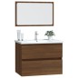 vidaXL 2-tlg. Badmöbel-Set Braun Eichen-Optik Holzwerkstoff vidaXL 2-tlg. Badmöbel-Set Braun Eichen-Optik Holzwerkstoff