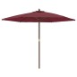 vidaXL Sonnenschirm mit Holzmast Bordeauxrot 299x240 cm vidaXL Sonnenschirm mit Holzmast Bordeauxrot 299x240 cm