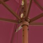vidaXL Sonnenschirm mit Holzmast Bordeauxrot 299x240 cm vidaXL Sonnenschirm mit Holzmast Bordeauxrot 299x240 cm
