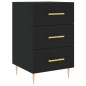 vidaXL Nachttisch Schwarz 40x40x66 cm Holzwerkstoff vidaXL Nachttisch Schwarz 40x40x66 cm Holzwerkstoff