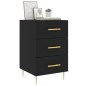 vidaXL Nachttisch Schwarz 40x40x66 cm Holzwerkstoff vidaXL Nachttisch Schwarz 40x40x66 cm Holzwerkstoff