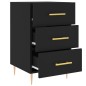 vidaXL Nachttisch Schwarz 40x40x66 cm Holzwerkstoff vidaXL Nachttisch Schwarz 40x40x66 cm Holzwerkstoff