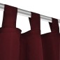 Vorhänge Gardinen aus Satin 2-teilig 140 x 175 cm Dunkelrot Vorhänge Gardinen aus Satin 2-teilig 140 x 175 cm Dunkelrot