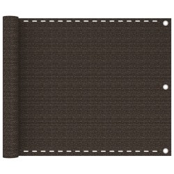 vidaXL Balkon-Sichtschutz Braun 75x500 cm HDPE