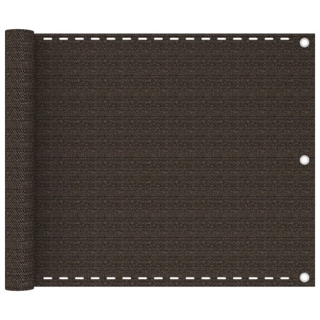 vidaXL Balkon-Sichtschutz Braun 75x500 cm HDPE