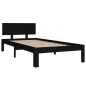 vidaXL Massivholzbett Schwarz Kiefer 90x200 cm vidaXL Massivholzbett Schwarz Kiefer 90x200 cm