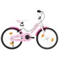 vidaXL Kinderfahrrad 18 Zoll Rosa und Weiß vidaXL Kinderfahrrad 18 Zoll Rosa und Weiß