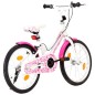 vidaXL Kinderfahrrad 18 Zoll Rosa und Weiß vidaXL Kinderfahrrad 18 Zoll Rosa und Weiß