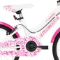 vidaXL Kinderfahrrad 18 Zoll Rosa und Weiß vidaXL Kinderfahrrad 18 Zoll Rosa und Weiß