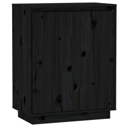 vidaXL Sideboard Schwarz 60x34x75 cm Massivholz Kiefer