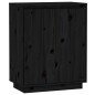 vidaXL Sideboard Schwarz 60x34x75 cm Massivholz Kiefer vidaXL Sideboard Schwarz 60x34x75 cm Massivholz Kiefer
