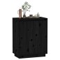vidaXL Sideboard Schwarz 60x34x75 cm Massivholz Kiefer vidaXL Sideboard Schwarz 60x34x75 cm Massivholz Kiefer