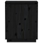 vidaXL Sideboard Schwarz 60x34x75 cm Massivholz Kiefer vidaXL Sideboard Schwarz 60x34x75 cm Massivholz Kiefer