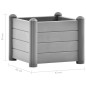 vidaXL Garten-Hochbeet PP Stein Grau 43x43x35 cm vidaXL Garten-Hochbeet PP Stein Grau 43x43x35 cm