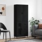 Highboard Schwarz 69,5x34x180 cm Holzwerkstoff Highboard Schwarz 69,5x34x180 cm Holzwerkstoff