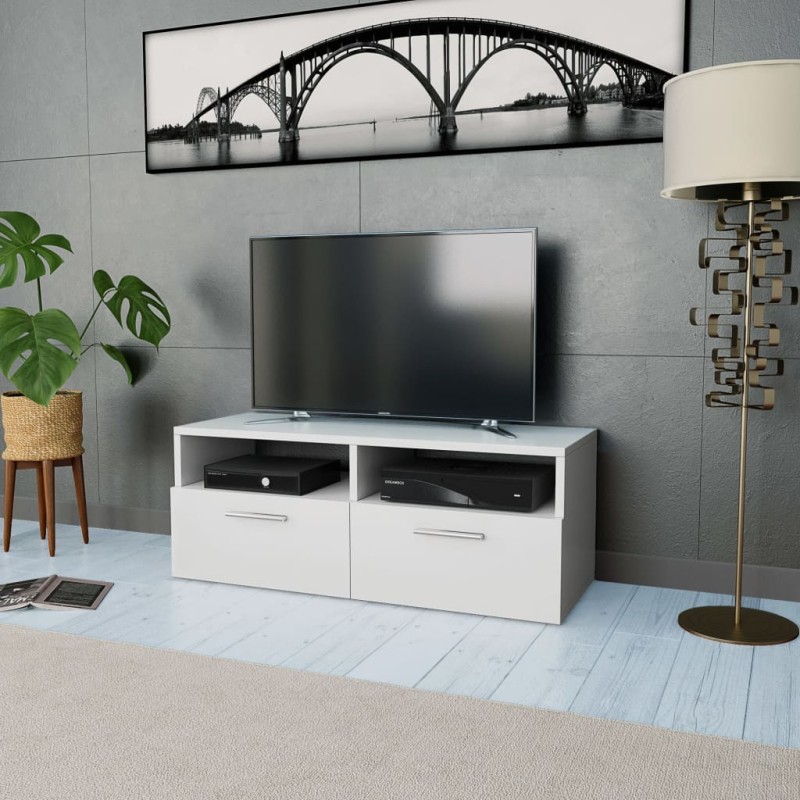 vidaXL TV-Schrank Holzwerkstoff 95x35x36 cm Weiß vidaXL TV-Schrank Holzwerkstoff 95x35x36 cm Weiß