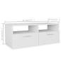 vidaXL TV-Schrank Holzwerkstoff 95x35x36 cm Weiß vidaXL TV-Schrank Holzwerkstoff 95x35x36 cm Weiß