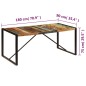 vidaXL Esstisch 180x90x75 cm Altholz Massiv vidaXL Esstisch 180x90x75 cm Altholz Massiv