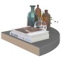 vidaXL Eck-Schweberegale 2 Stk. Hochglanz-Grau 35x35x3,8 cm MDF vidaXL Eck-Schweberegale 2 Stk. Hochglanz-Grau 35x35x3,8 cm MDF
