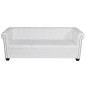 vidaXL Chesterfield-Sofas 2-Sitzer und 3-Sitzer Kunstleder Weiß vidaXL Chesterfield-Sofas 2-Sitzer und 3-Sitzer Kunstleder Weiß