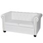 vidaXL Chesterfield-Sofas 2-Sitzer und 3-Sitzer Kunstleder Weiß vidaXL Chesterfield-Sofas 2-Sitzer und 3-Sitzer Kunstleder Weiß