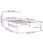 vidaXL Massivholzbett Kiefernholz 100x200 cm vidaXL Massivholzbett Kiefernholz 100x200 cm