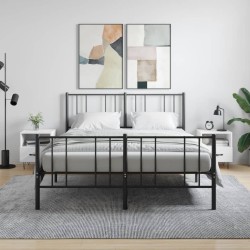 vidaXL Nachttische 2 Stk. Hochglanz-Weiß 40x35x47,5 cm Holzwerkstoff