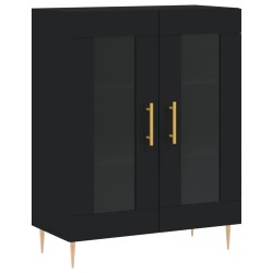 vidaXL Sideboard Schwarz 69,5x34x90 cm Holzwerkstoff
